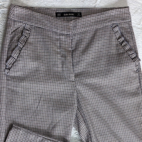 Zara Houndstooth Trousers - Picture 1 of 5